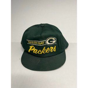 Green Bay Packers Vintage Flat Bill Snapback Adjustable Hat